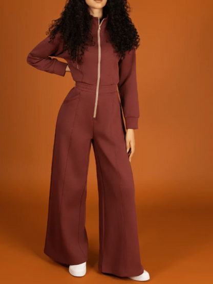 Hooded Zip Jumpsuit