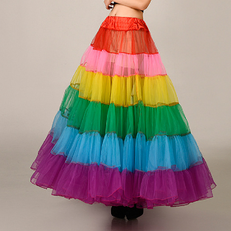 Rainbow Mesh Tutu Skirt