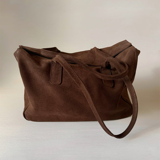 Suede Bag Large Capacity Vintage Tote Bag Shoulder Bag