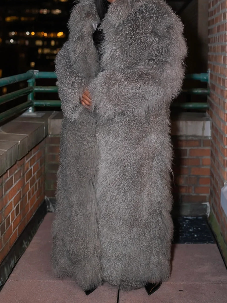 Fashion Loose Warm Faux Fur Coat