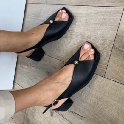 Square-Heeled Sandals