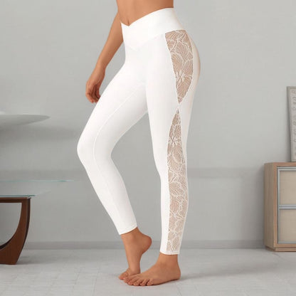Lace Stitched Sexy Leggings