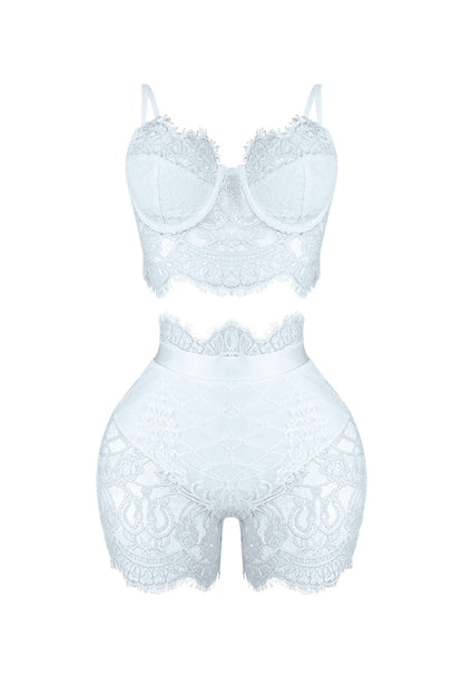Relapse Lace Bustier & Shorts SET