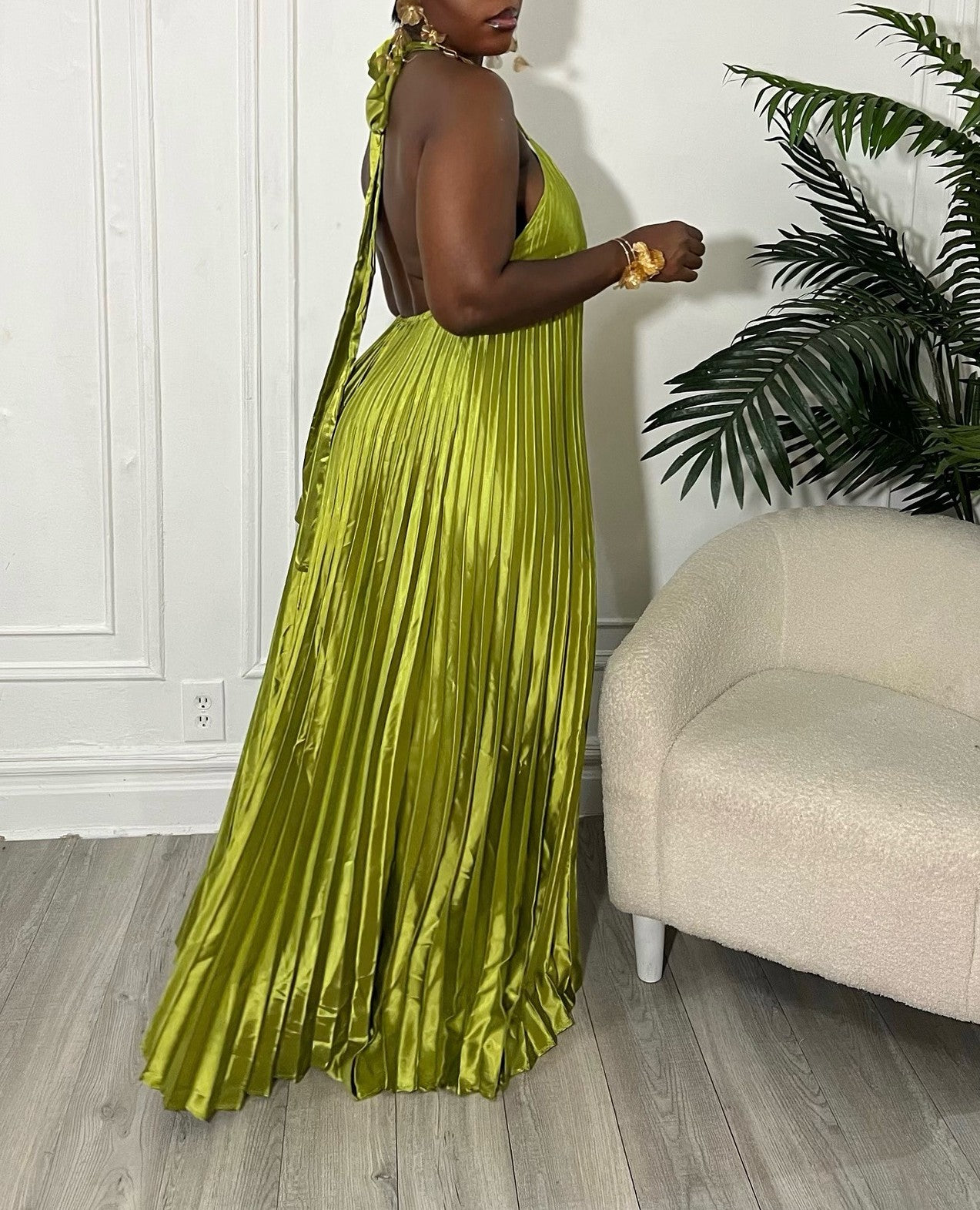 Pleated Maxi Dress