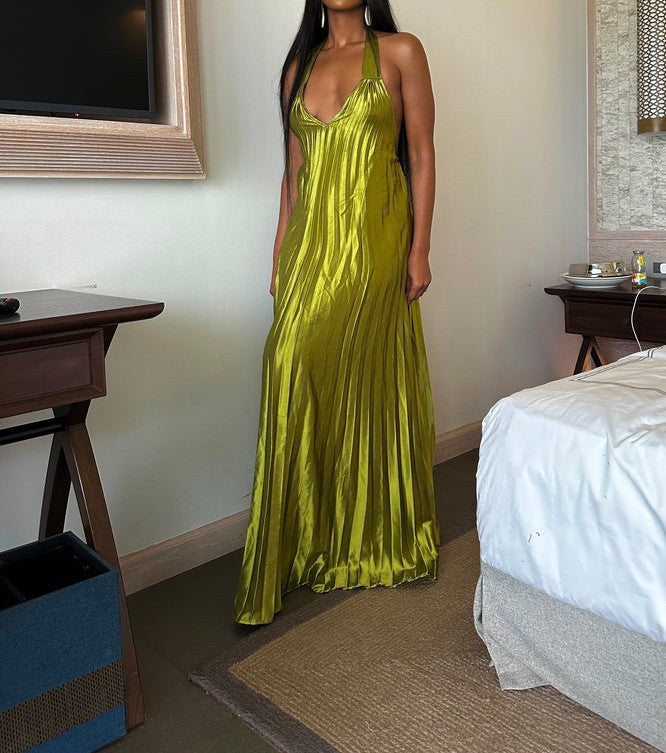 Pleated Maxi Dress