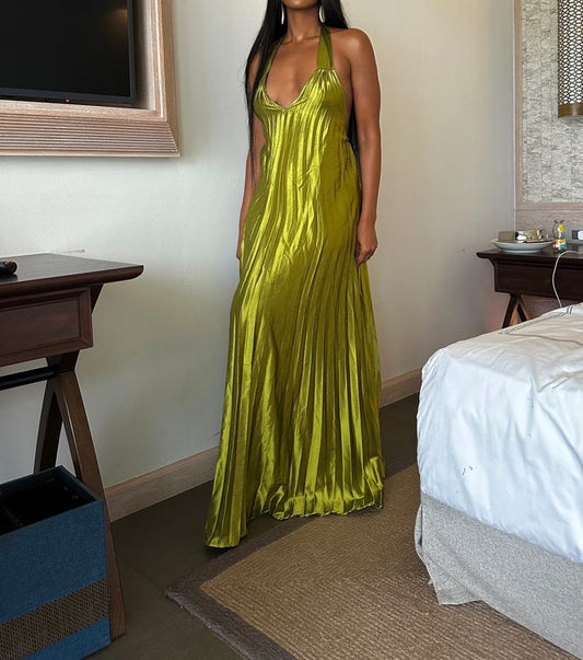 Pleated Maxi Dress