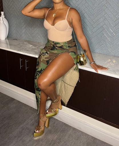 Combat Split Fatigue Skirt