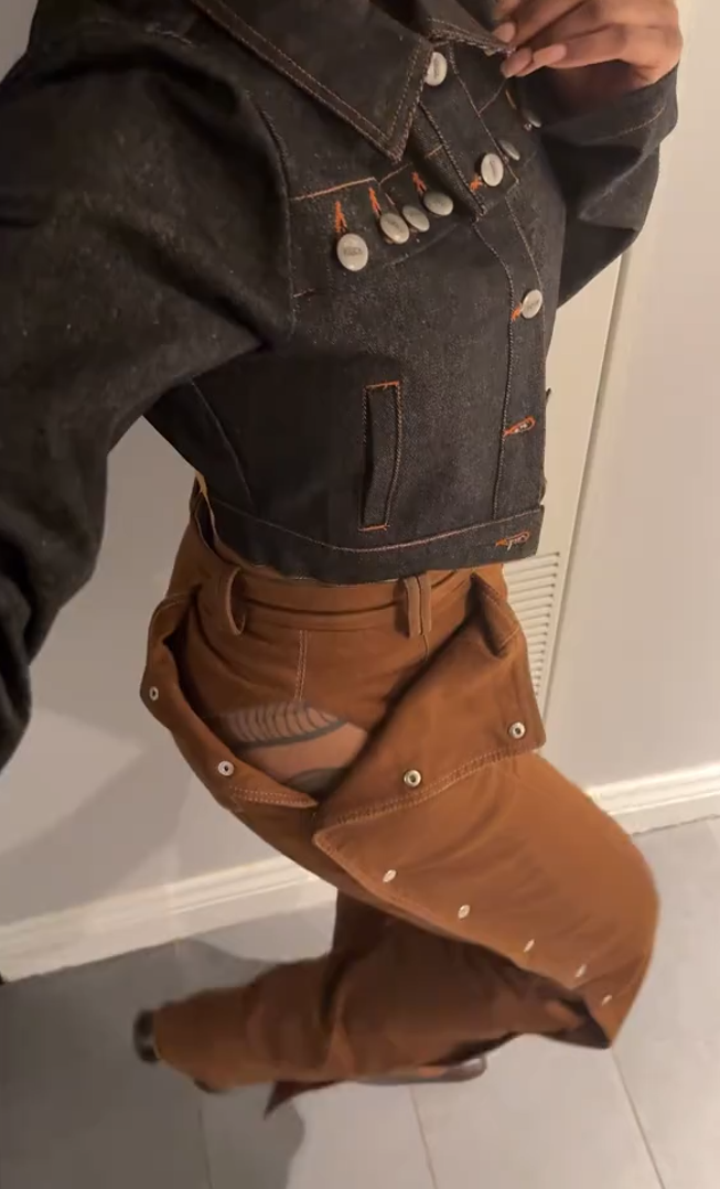 Statement open pants