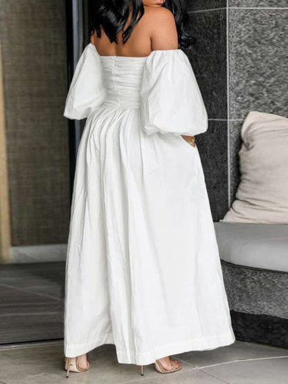 One-shoulder chest-wrapped jumpsuit