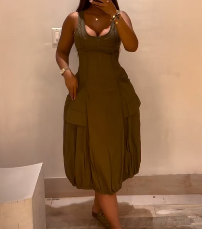 Sleeveless Backless Bud Dress