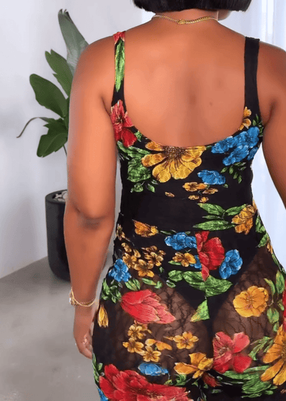 Floral Print Cami Jumpsuit In Multicolour