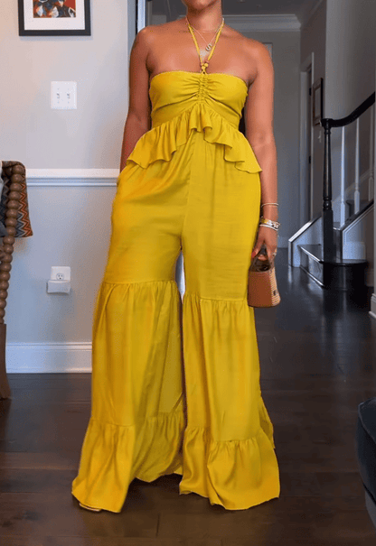 Endless Mimosa Textured Jumpsuit