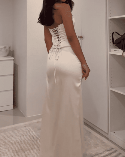 Strapless Corset Maxi Dress