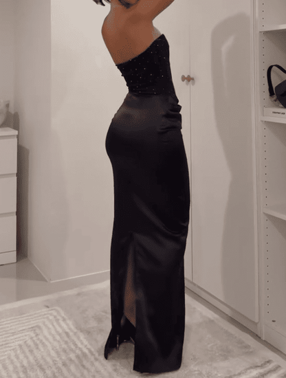 Strapless Corset Maxi Dress