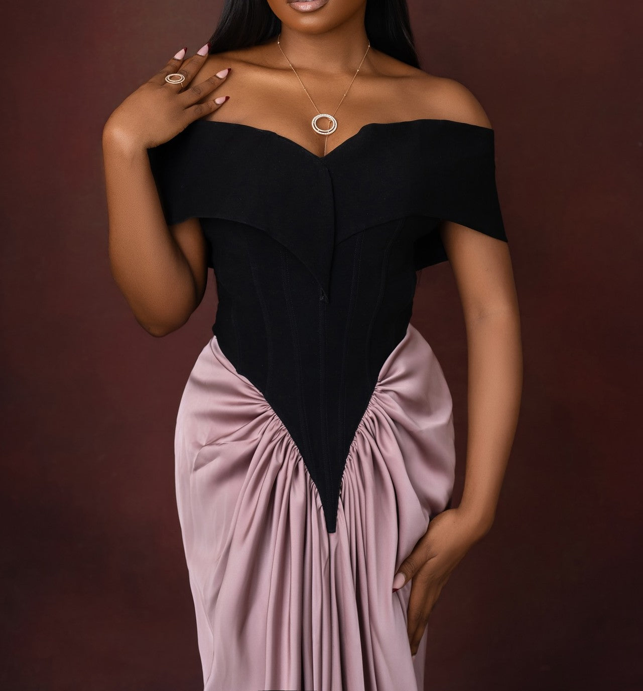 Fashion-Forward Draped Maxi Dress