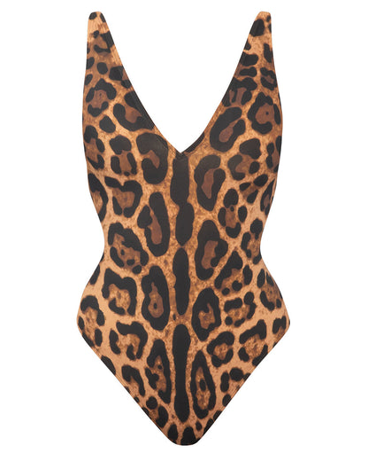 Leopard-print swimsuit