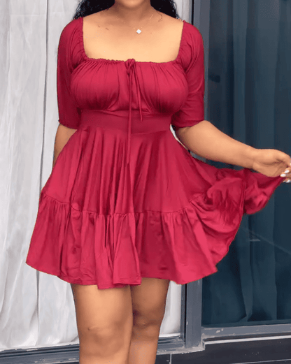 Elegant solid color dress