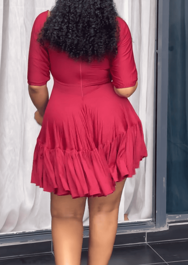 Elegant solid color dress