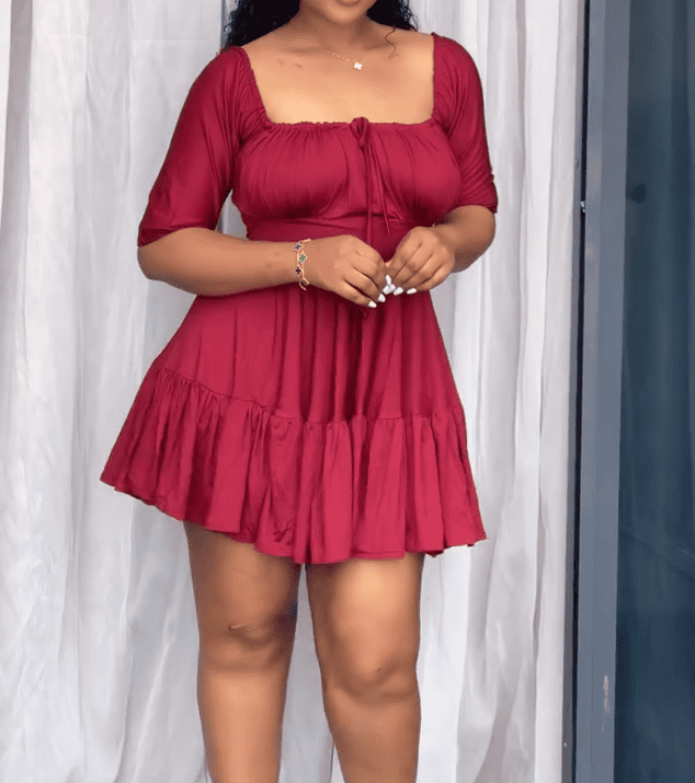 Elegant solid color dress