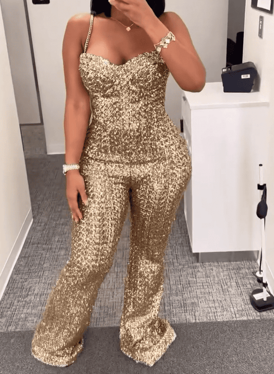 Gold Sequin Jumpsuit