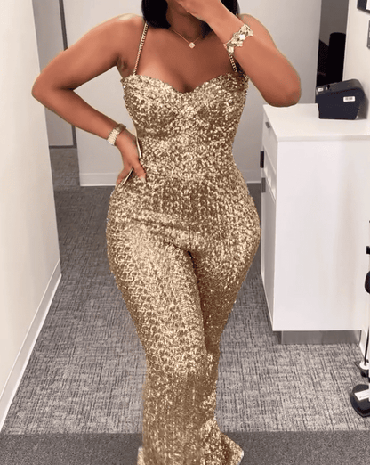 Gold Sequin Jumpsuit
