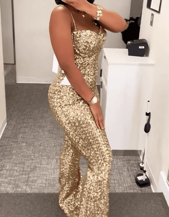 Gold Sequin Jumpsuit
