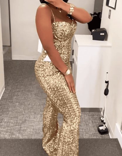 Gold Sequin Jumpsuit