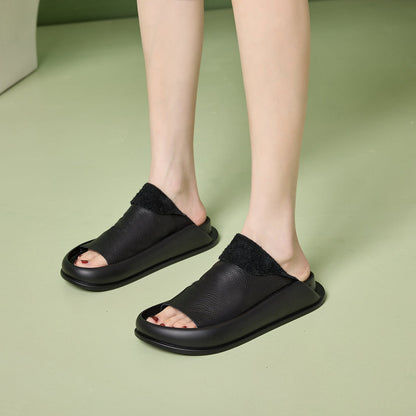 Hand-made leather slippers