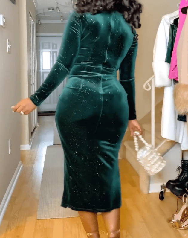 Luxe Sparkle Velvet Dress