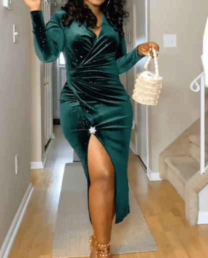 Luxe Sparkle Velvet Dress