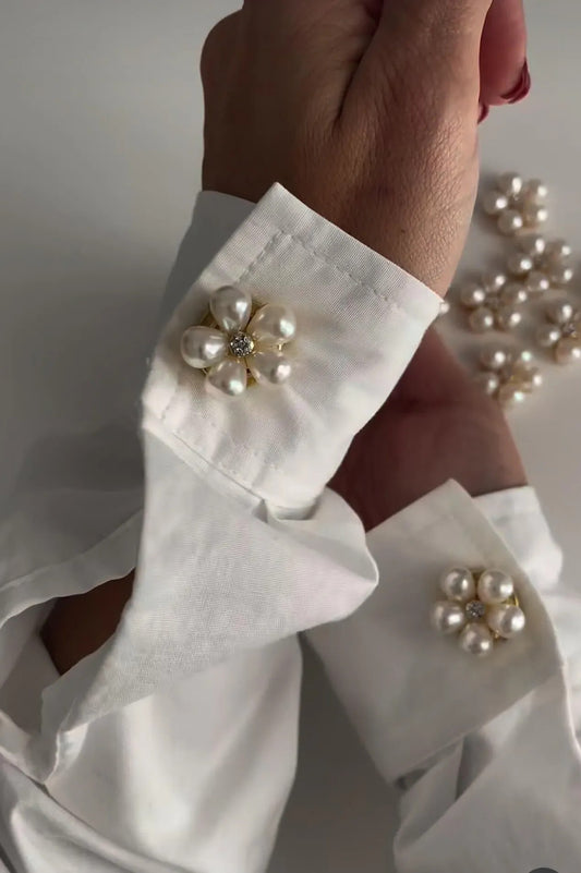 Exquisite Handcraft Flower Cufflinks