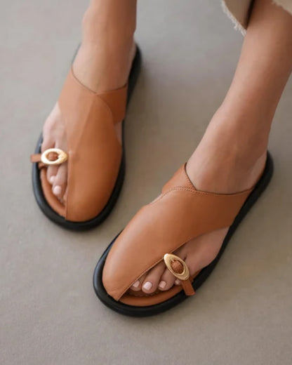 Black Leather Sandals