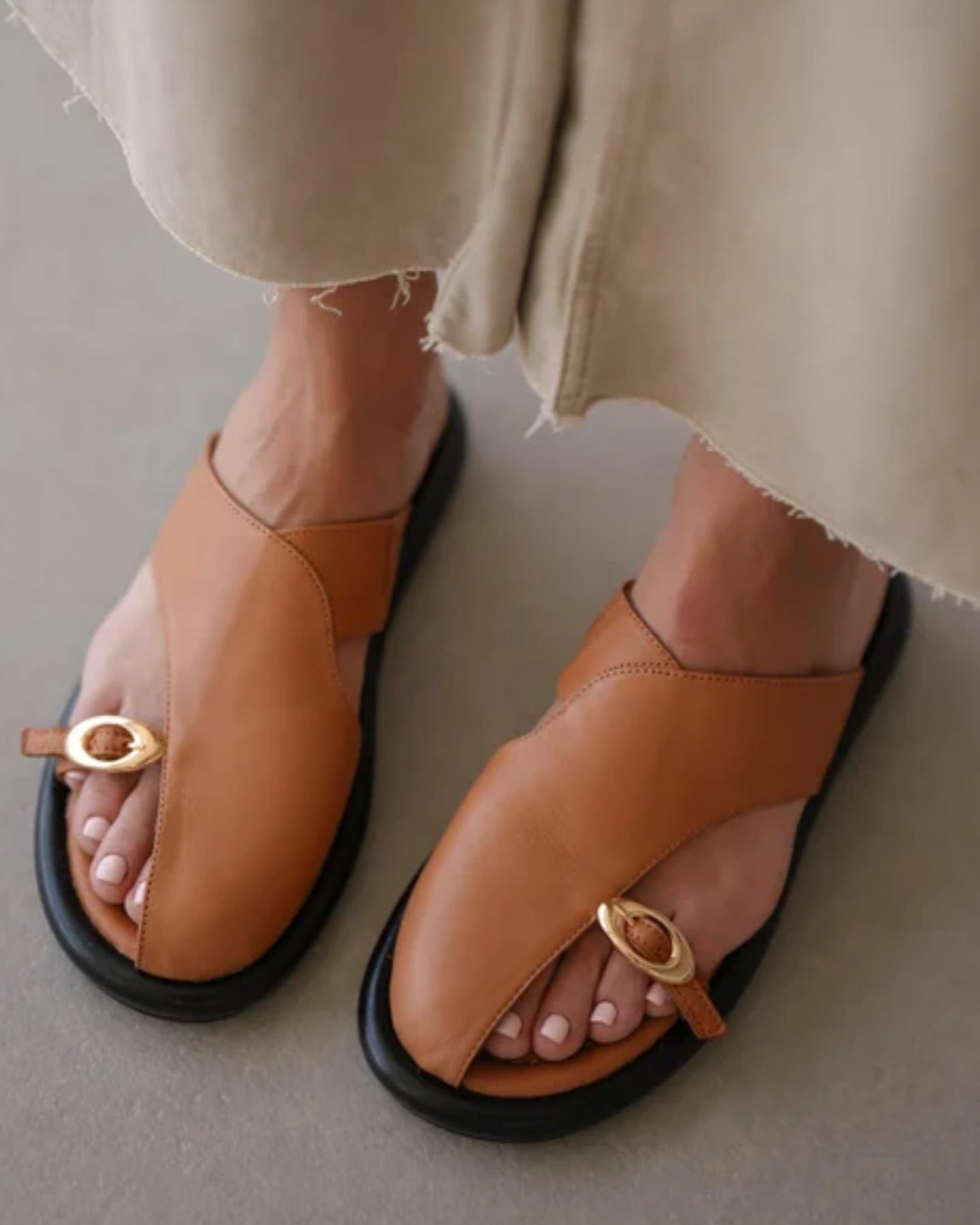 Black Leather Sandals