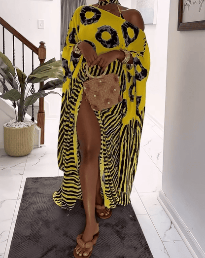 Grotesque Style Dress - Yellow