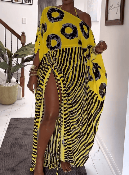 Grotesque Style Dress - Yellow