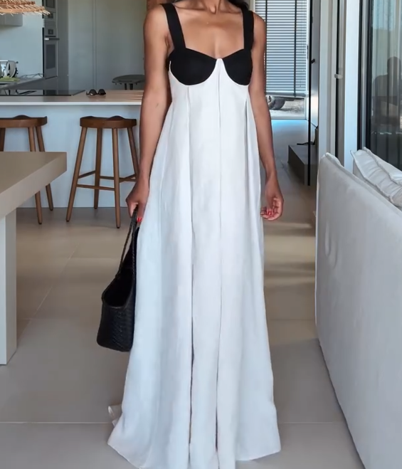 Sexy Wide Strap Maxi Dress