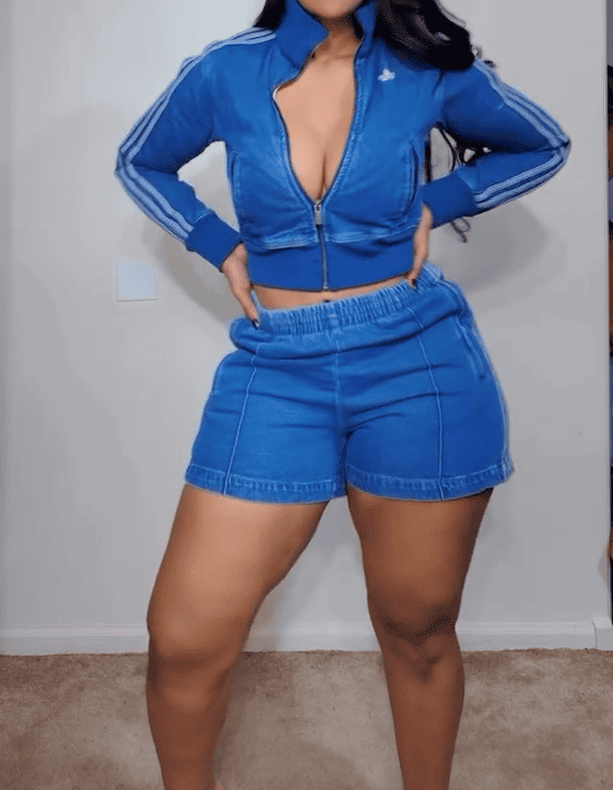 （⏰Limited time offer）Denim jacket + shorts set