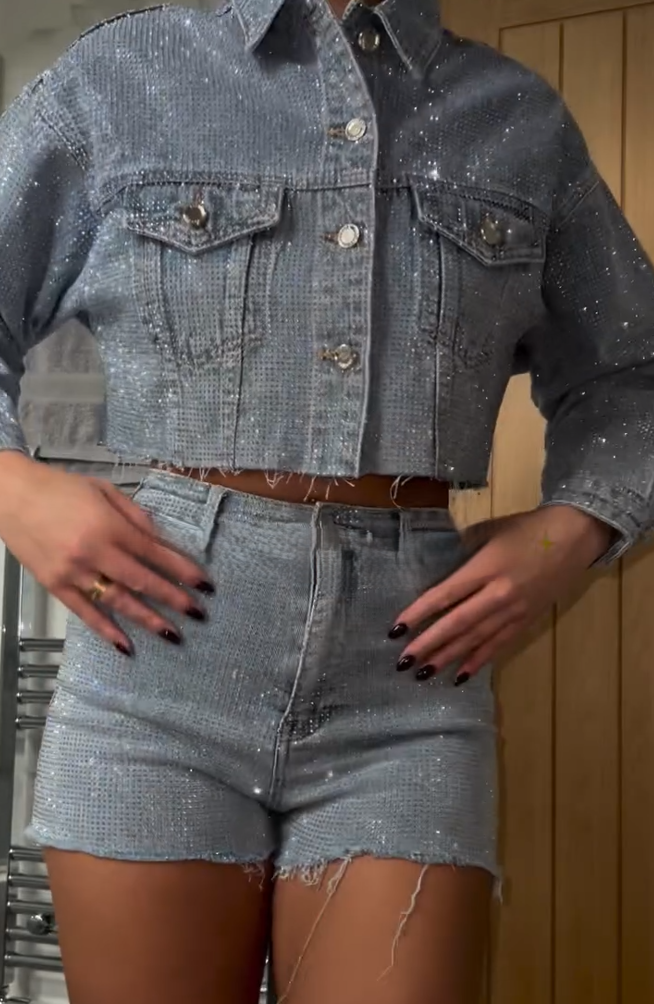 Shiny Denim Set