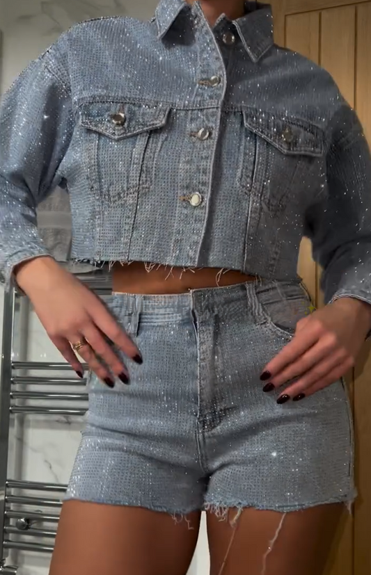 Shiny Denim Set