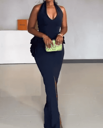 Luxe Halter Neck Dress