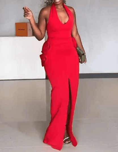 Luxe Halter Neck Dress