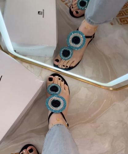 High Sense Fashion Rhinestone Flat Slippers