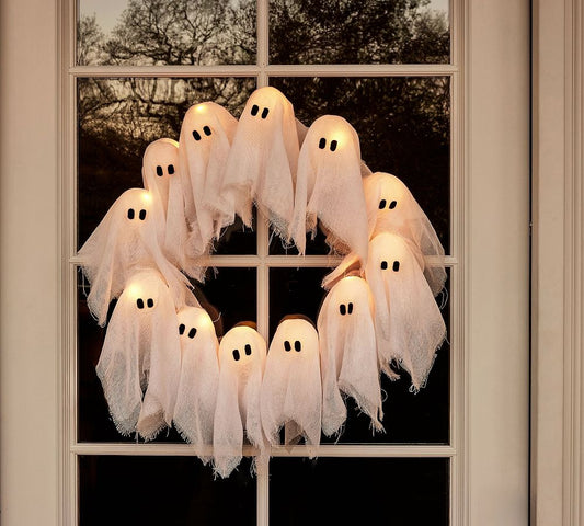 Lit Ghosts Wreath