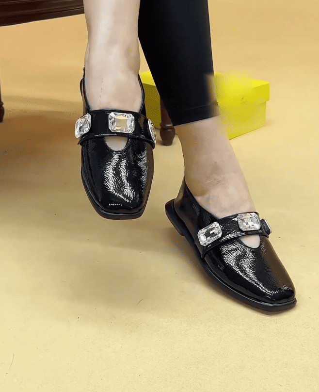 Women's genuine leather soft-soled casual shoes