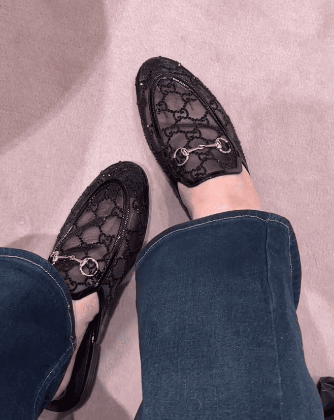 Women's crystal slipper