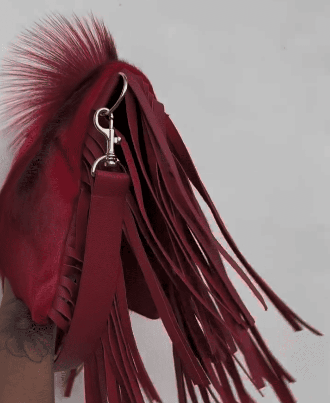 Large Fringe Crossbody Leather Bag