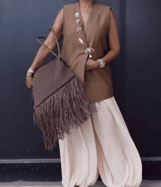 Straw Bag With Fringe