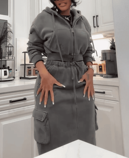 🔥Hot Sale 🔥Fashion Hooded Pockets Two Pieces Set