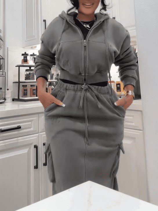🔥Hot Sale 🔥Fashion Hooded Pockets Two Pieces Set