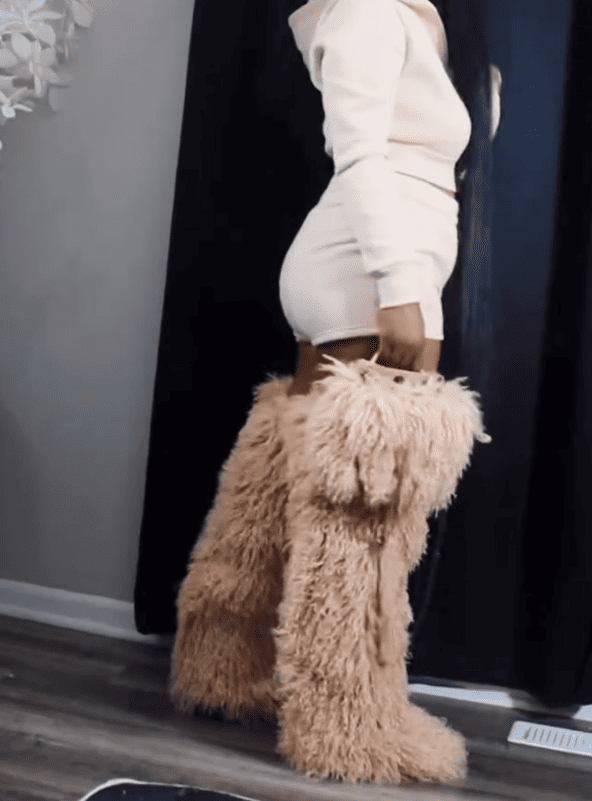 Thigh High Mongolian Style Boots
